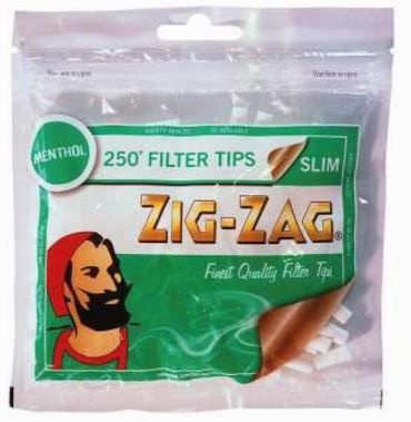 Zig Zag Menthol tips 250 Tips Pack Zig Zag Menthol tips 250 Tips Pack